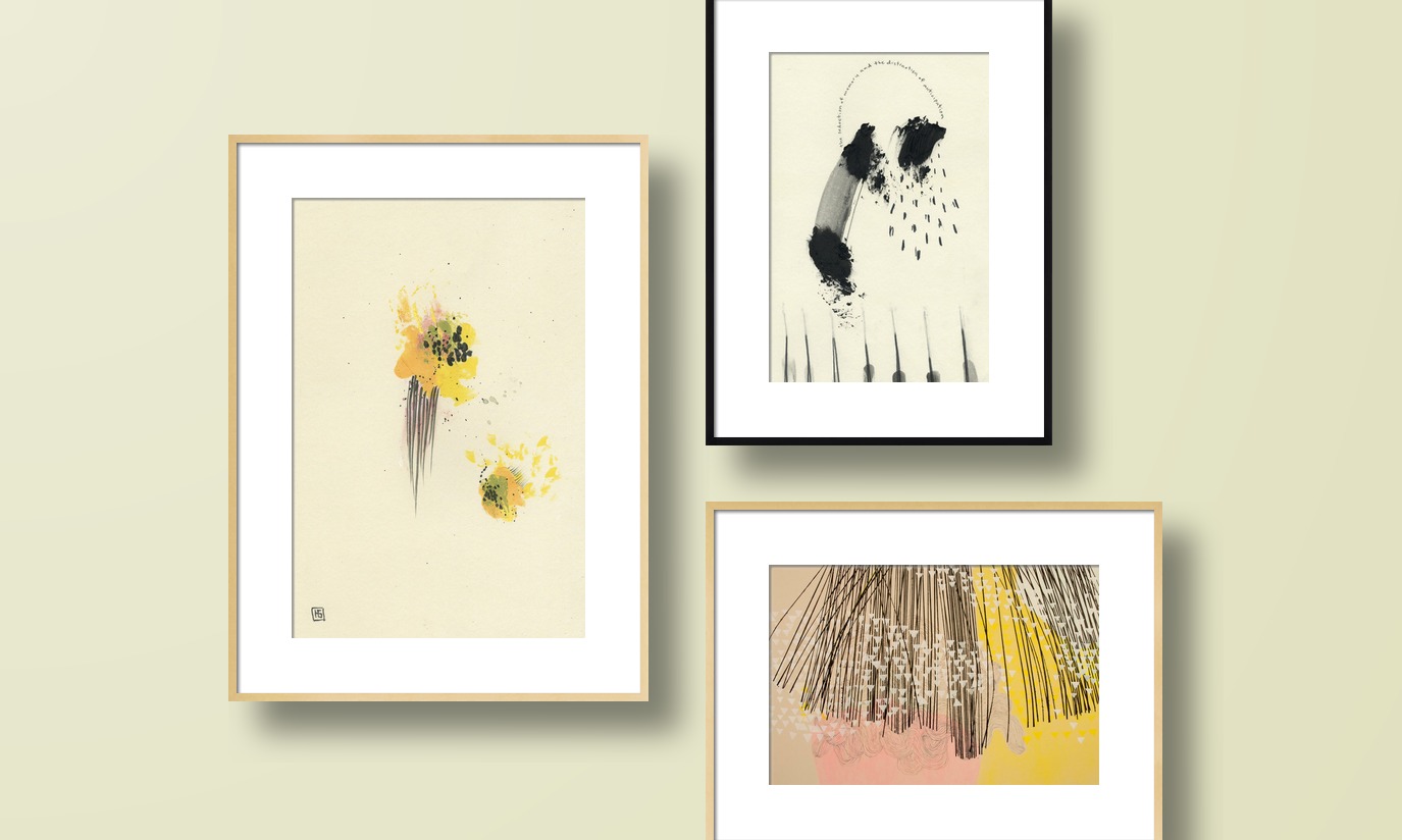 Muted Mustard & Coral Artfully Walls